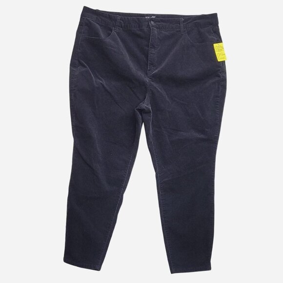 Terra & Sky Denim - Terra & Sky Black Corduroy Jeans | 24W | Plus Size | High Rise
